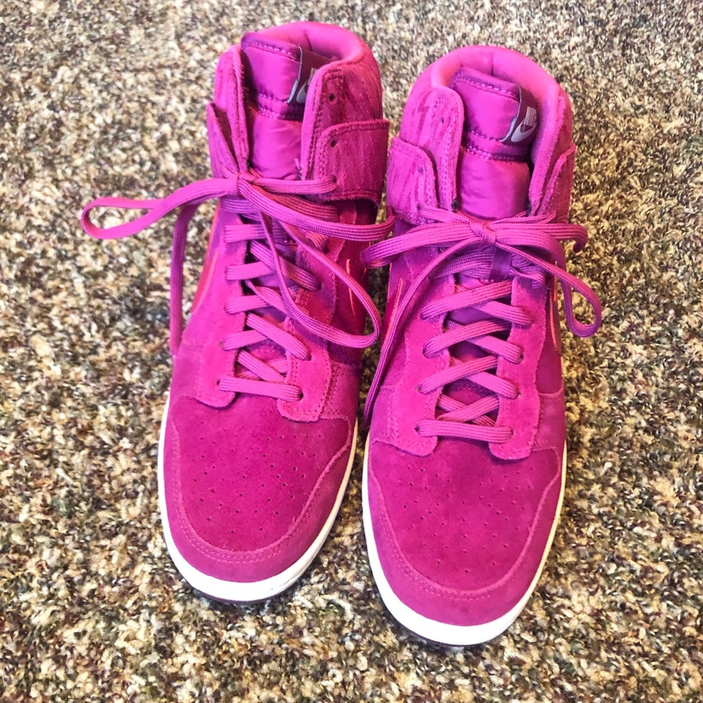 Pink Nike Wedge Sneakers